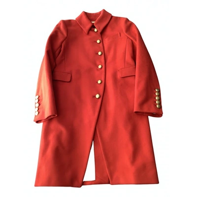 Pre-owned Marc By Marc Jacobs Wool Coat In Red