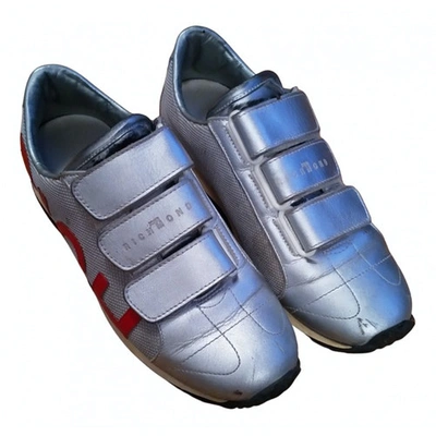 Pre-owned John Richmond Leather Trainers In Silver