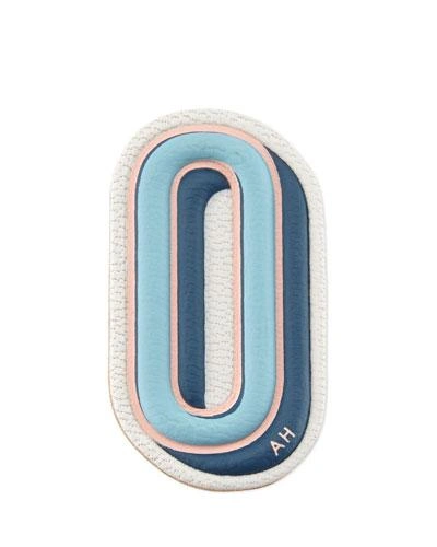 Anya Hindmarch X Chaos Fashion 'o' Alphabet Leather Sticker In Chalk