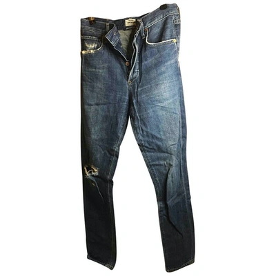 Pre-owned Citizens Of Humanity Straight Jeans In Blue