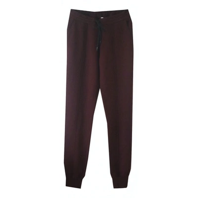 Pre-owned Cotton Citizen Trousers In Burgundy