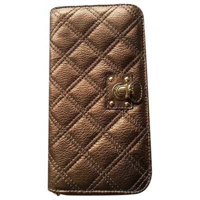 Pre-owned Marc Jacobs Leather Wallet In Gold