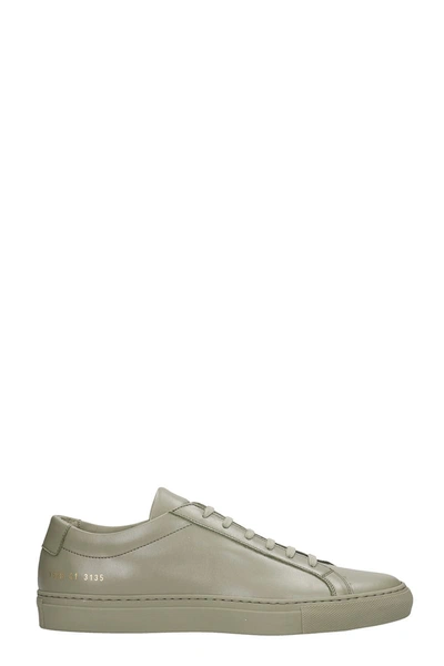 Common Projects Original Achill Trainers In Green Leather