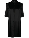 La Perla Black Silk Shirt Night Dress In Black
