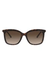 Michael Kors 61mm Gradient Square Sunglasses In Dark Tortoise/ Smoke Gradient