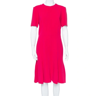 Pre-owned Stella Mccartney Crimson Red Crepe Flared Midi Dress L