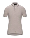 Brunello Cucinelli Polo Shirts In Light Brown