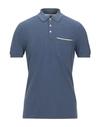 Brunello Cucinelli Polo Shirts In Slate Blue