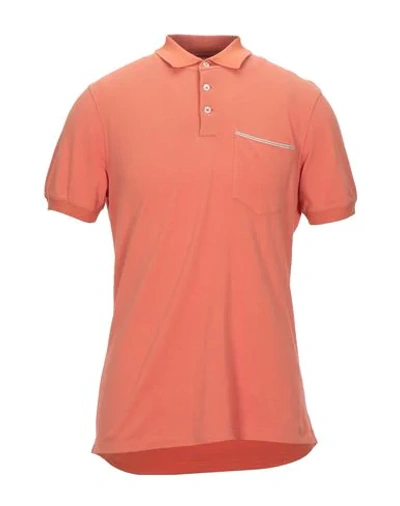 Brunello Cucinelli Polo Shirts In Orange