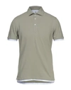 Brunello Cucinelli Polo Shirts In Military Green