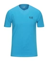 Ea7 T-shirts In Azure