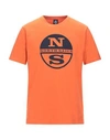 North Sails T-shirts In Orange