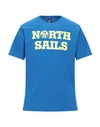 North Sails T-shirts In Bright Blue