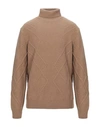 Vneck Turtleneck In Camel