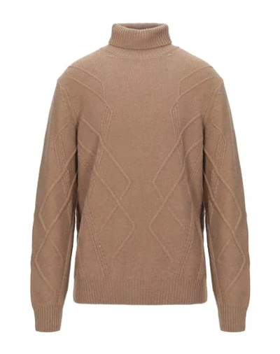 Vneck Turtleneck In Camel