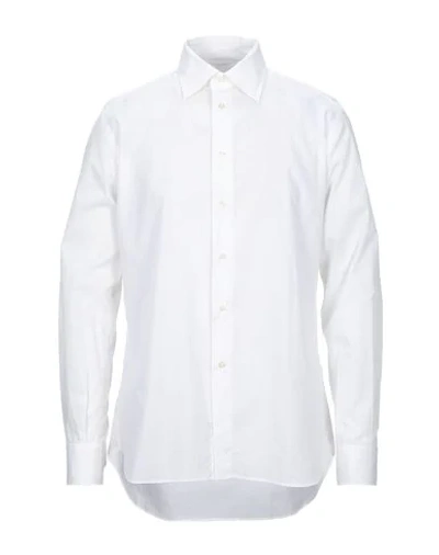 Alex Doriani Solid Color Shirt In White