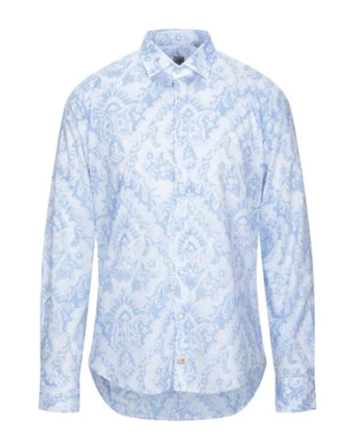 Panama Patterned Shirt In Sky Blue