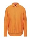 Panama Solid Color Shirt In Orange