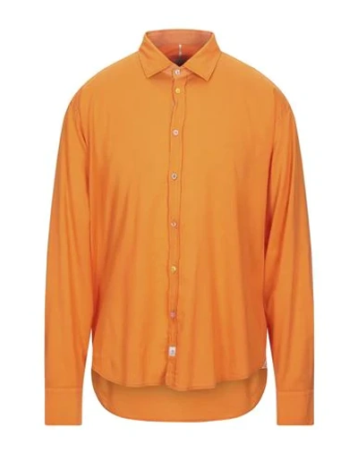 Panama Solid Color Shirt In Orange