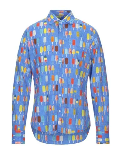 Panama Patterned Shirt In Blue