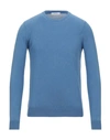 Alpha Studio Sweaters In Blue