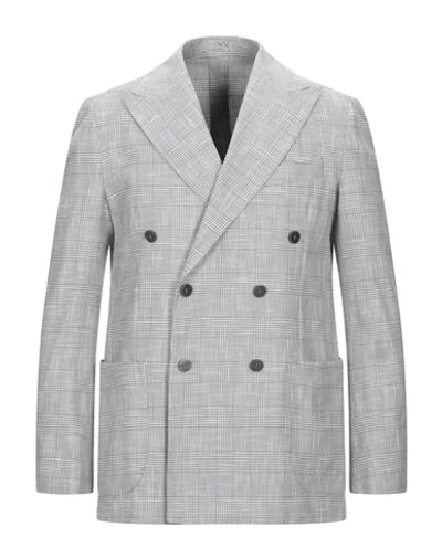 0909 Fatto In Italia Suit Jackets In Light Grey