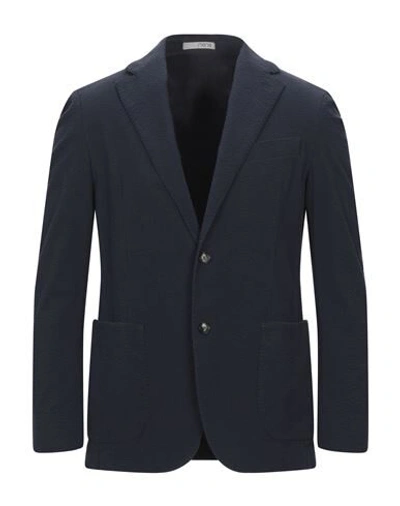 0909 Fatto In Italia Suit Jackets In Dark Blue