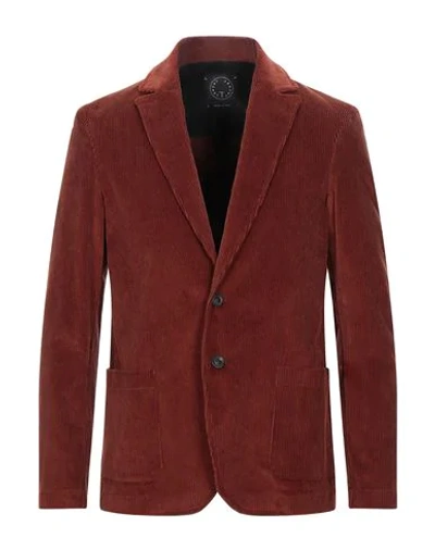 T-jacket By Tonello Suit Jackets In Brown