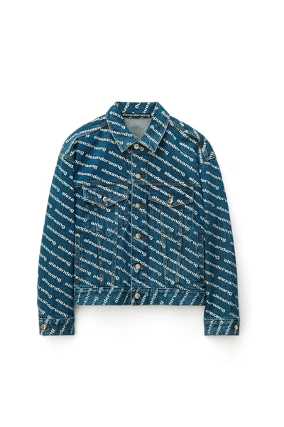 ALEXANDER WANG GAME LOGO JACKET IN DENIM