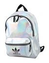 Adidas Originals Holographic Effect Backpack In Silver