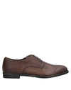 Angelo Nardelli Lace-up Shoes In Dark Brown