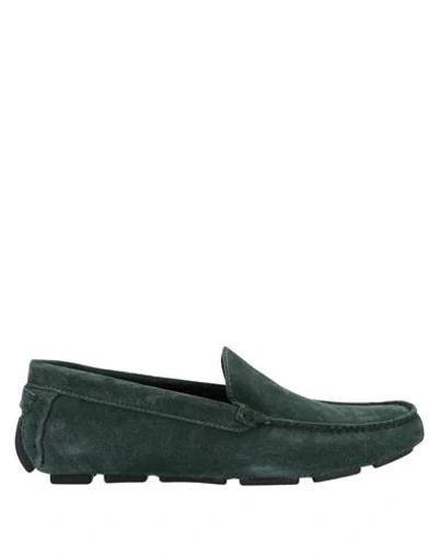 A.testoni Loafers In Dark Green