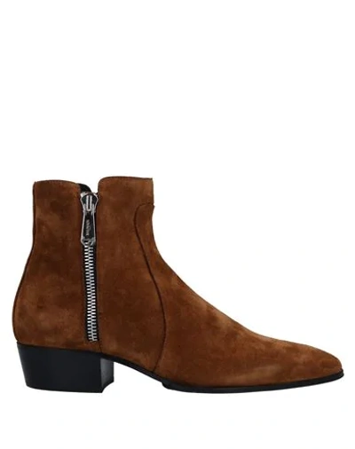 Balmain Ankle Boots In Brown