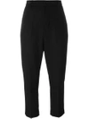 Rick Owens High-waisted Cropped Trousers - Black