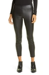 Vince Zipped-detail Stretch-leather Leggings In Black