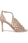 JIMMY CHOO Donnie crystal-embellished suede sandals