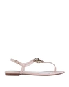 Dolce & Gabbana Toe Strap Sandals In Pink
