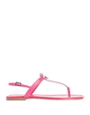 Roger Vivier Toe Strap Sandals In Fuchsia