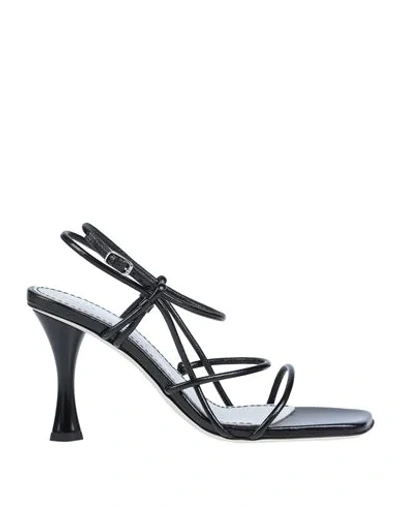 PROENZA SCHOULER PROENZA SCHOULER WOMAN SANDALS BLACK SIZE 8 LEATHER,11971351WX 11