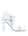 ATTICO THE ATTICO WOMAN SANDALS WHITE SIZE 7.5 SOFT LEATHER,11984244LG 11