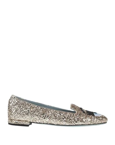 Chiara Ferragni Loafers In Gold