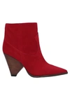 Anna F Ankle Boots In Red