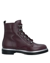 Le Silla Ankle Boots In Maroon