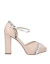 Lella Baldi Sandals In Pale Pink
