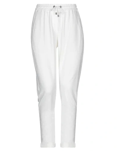 Brunello Cucinelli Cropped Pants In White