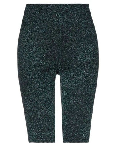 Circus Hotel Woman Shorts & Bermuda Shorts Deep Jade Size 6 Viscose, Polyester In Green