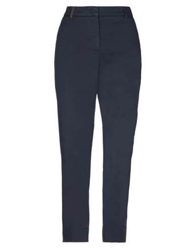 Peserico Casual Pants In Dark Blue