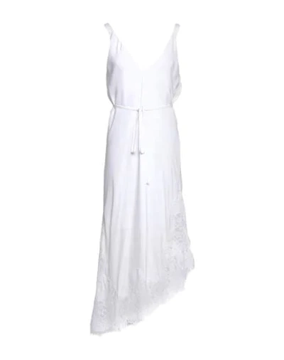 Gold Hawk 3/4 Length Dresses In White