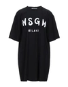 Msgm Short Dress In Black