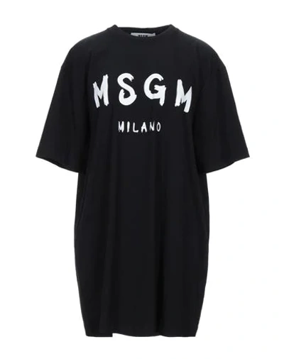 Msgm Short Dress In Black